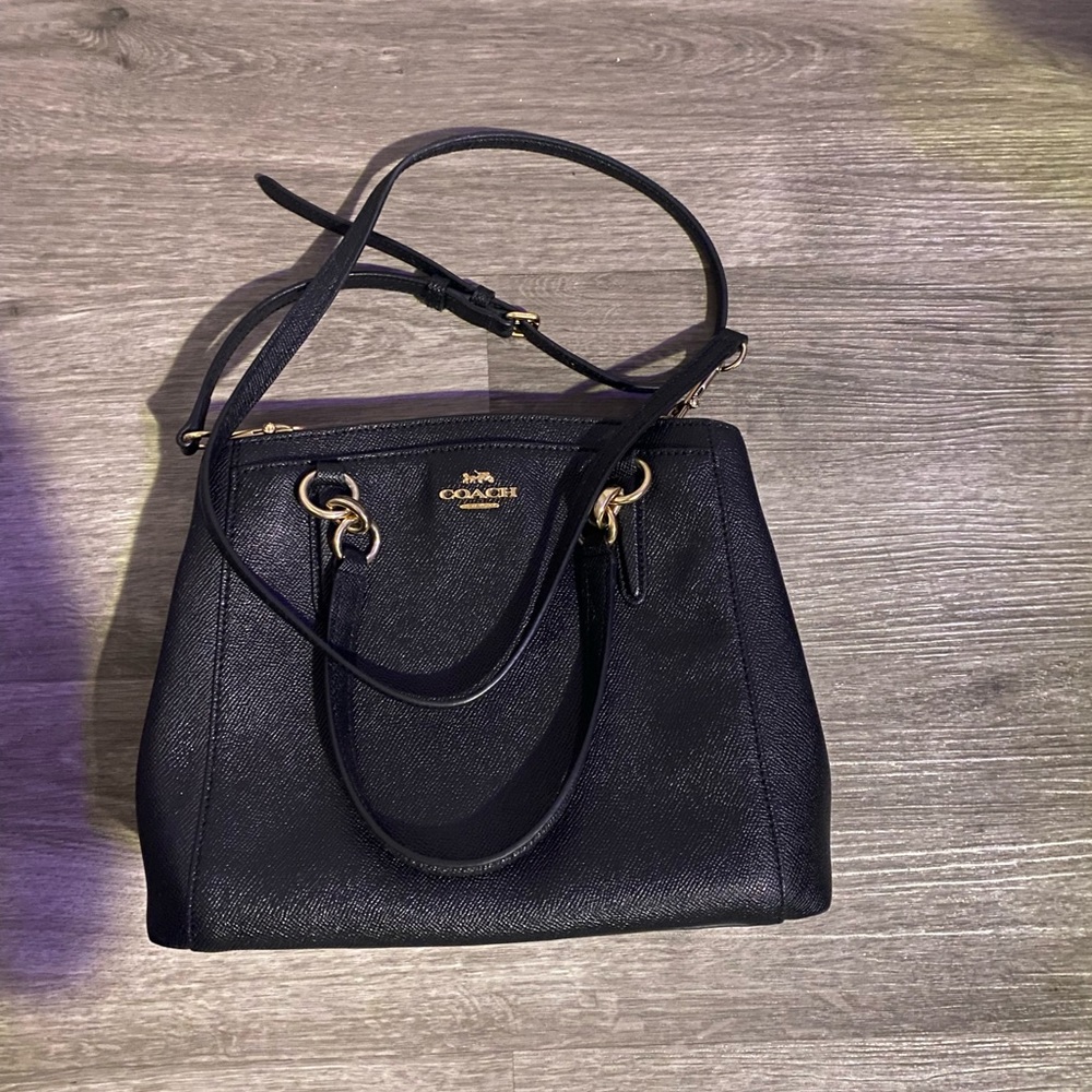 Black Coach cross body bag